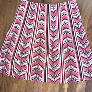 Ann Taylor Loft 100% cotton pleated skirt sz6